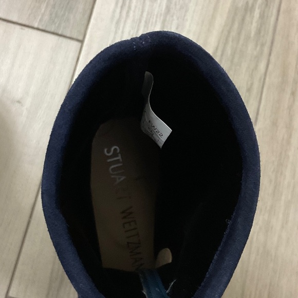 Stuart Weitzman Dark Blue Heeled Boots - Picture 7 of 15
